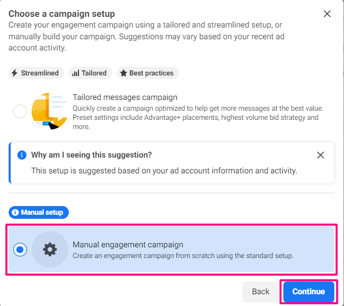 Step 02: Choose Campaign Set Up Step 02: Choose Campaign Set Up